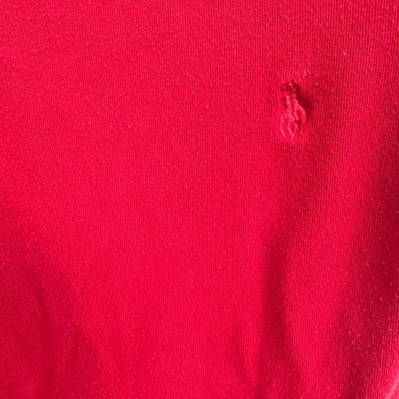 Polo by Ralph Lauren 3T Girls Red Fit and Flare Scoop Neck Short Sleeve Dress - Picture 2 of 5